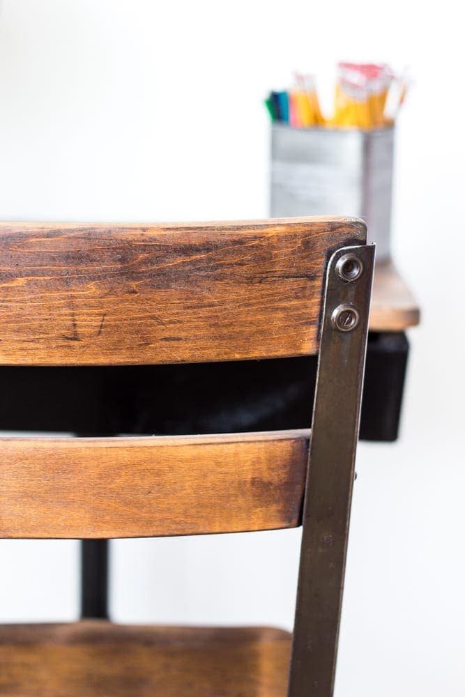 Back-To-School Style Guide, Antique Schoolhouse Desk Makeover & Simple DIY Homework Station | unigumushane.com