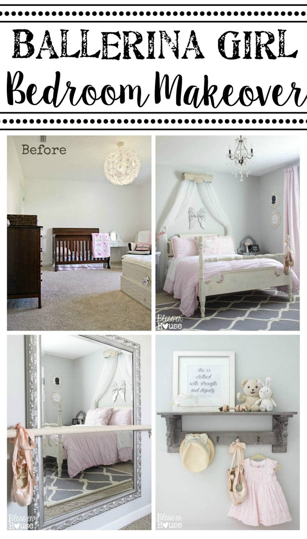 Ballerina Girl Bedroom Makeover Reveal | Unigumushane - Such a sweet space on a budget!