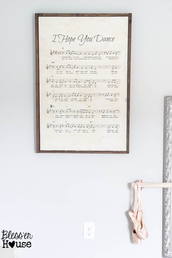 DIY Oversized Sheet Music Wooden Sign - RH Baby and Child KnockOff | Unigumushane