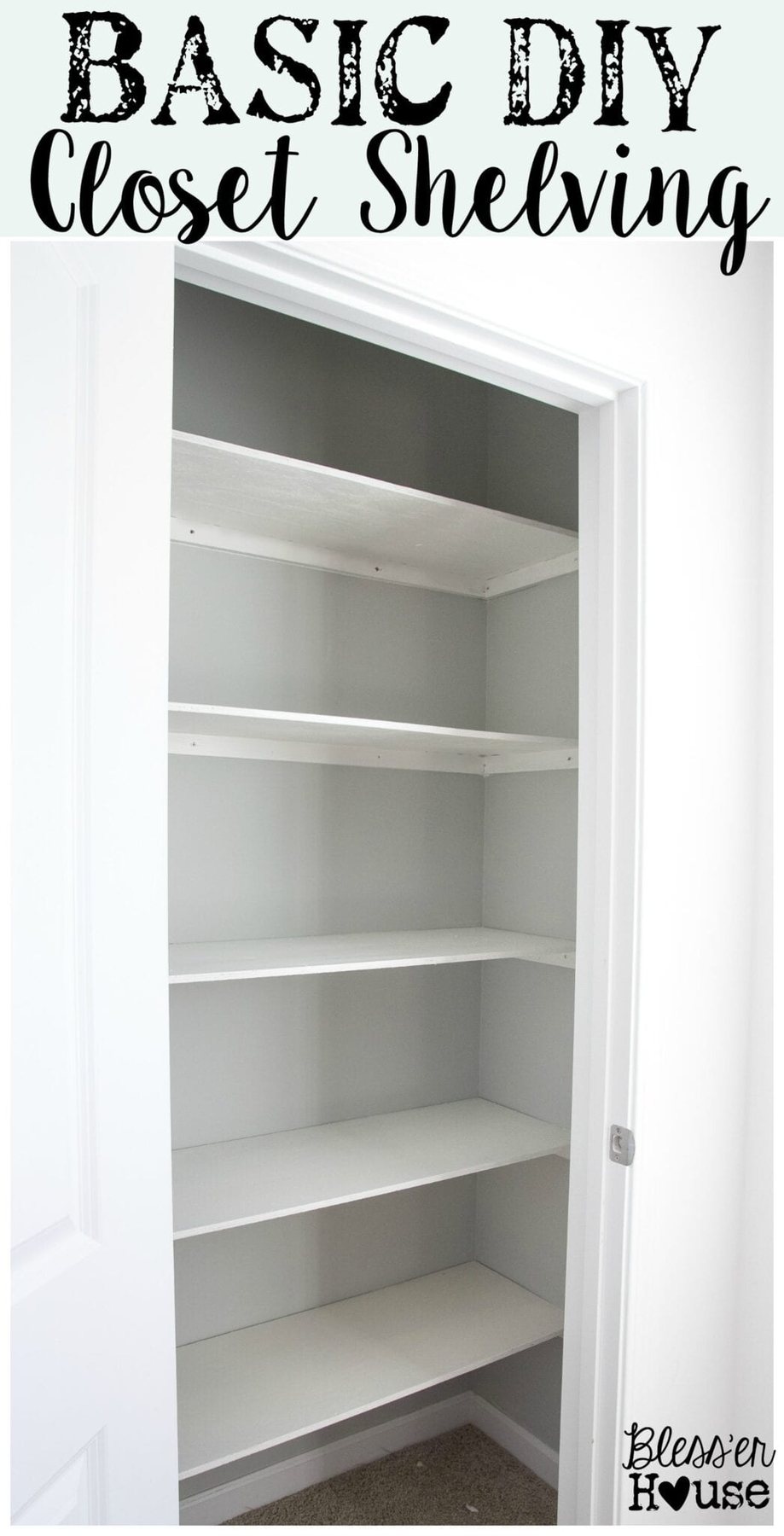 Basic DIY Closet Shelving | unigumushane.com | Super awesome beginner home improvement project! And gets rid of those crappy wire shelves. Ew.