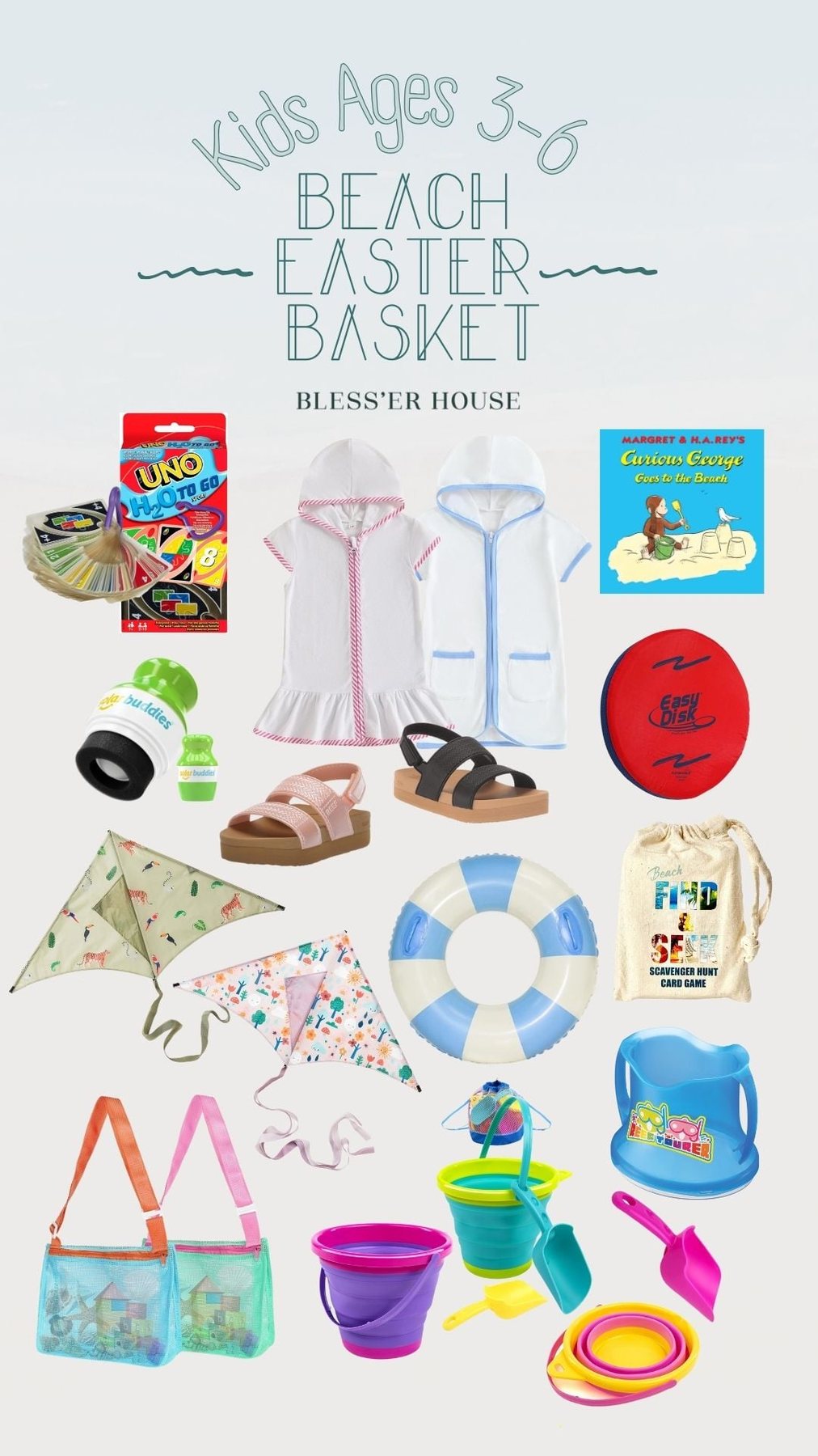 beach themed easter basket gift ideas for kids