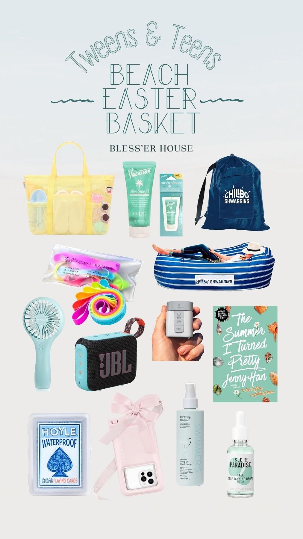 beach themed easter basket gift ideas for teens