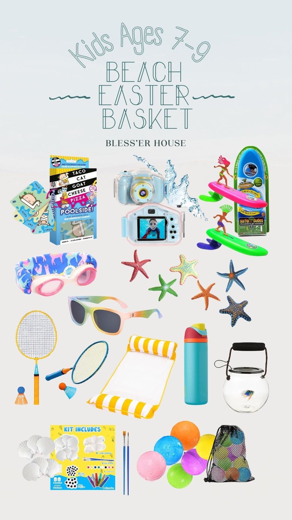 beach themed easter basket gift ideas for kids