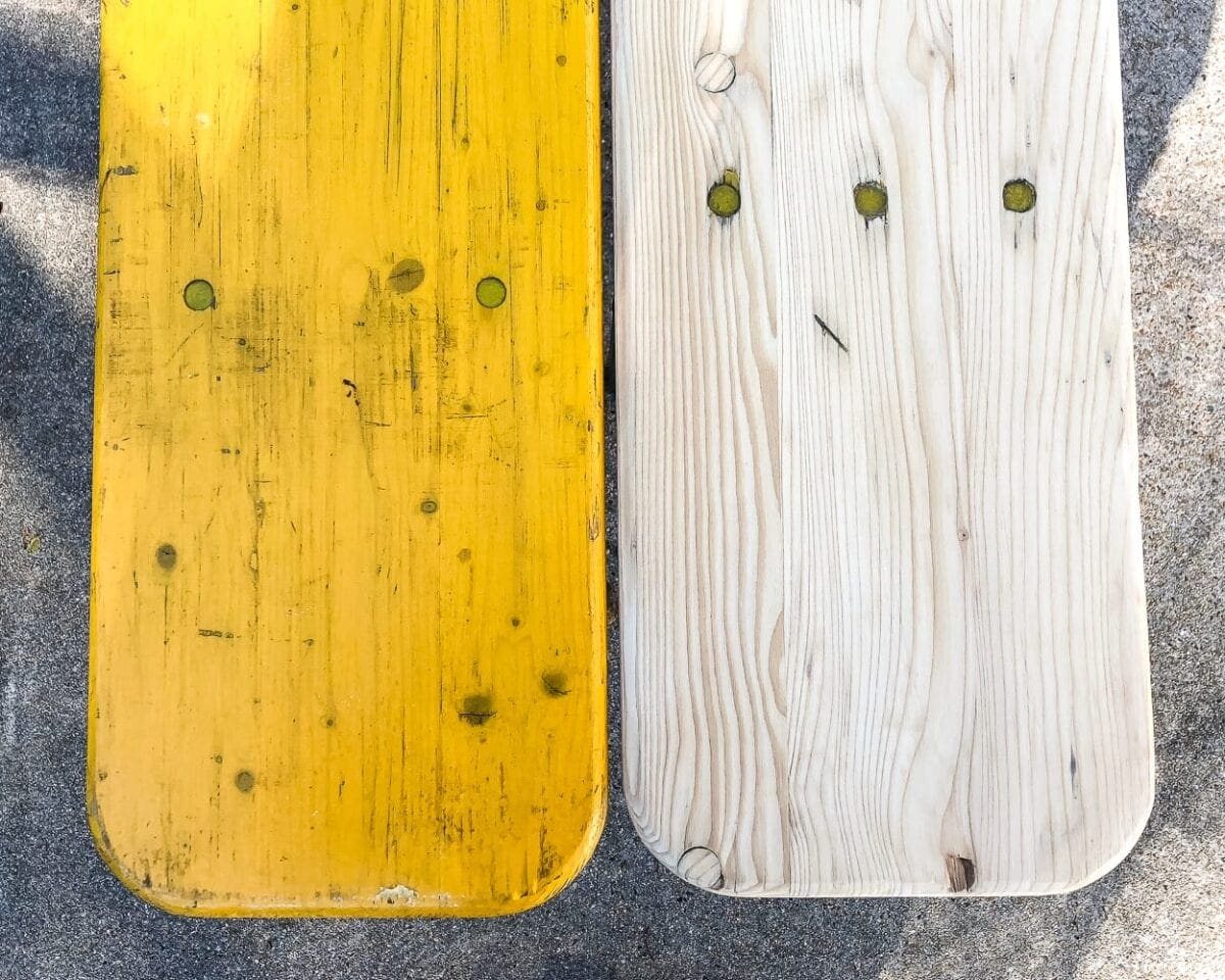 How to refinish an antique beer garden table and benches set