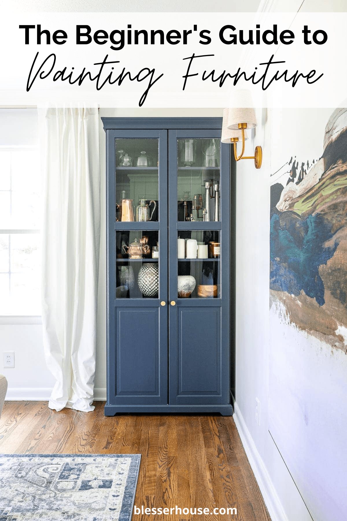 the beginner's guide to painting furniture - hale navy cabinet