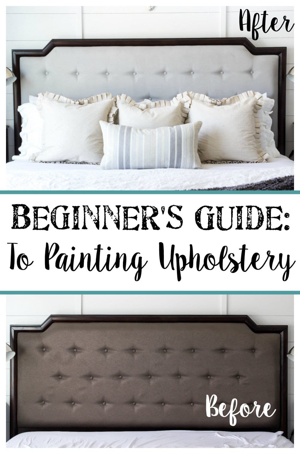 Beginner's Guide to Painting Upholstery | unigumushane.com A simple tutorial for painting fabric furniture- This is so easy! Way better than upholstering furniture from scratch.