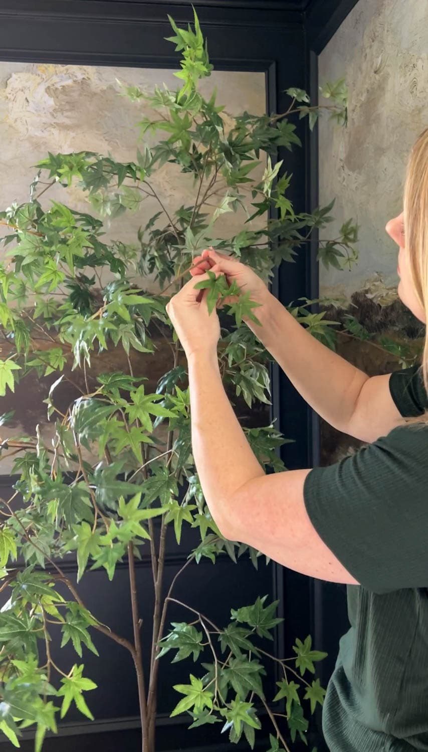 separating tree stems to add fullness