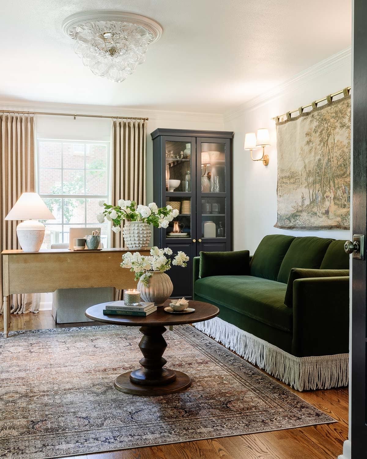 home office decorated with earthy decor