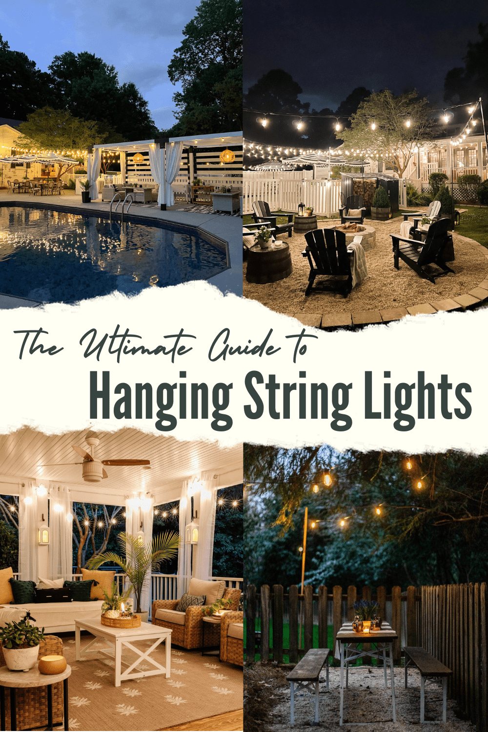 how to hang outdoor string lights