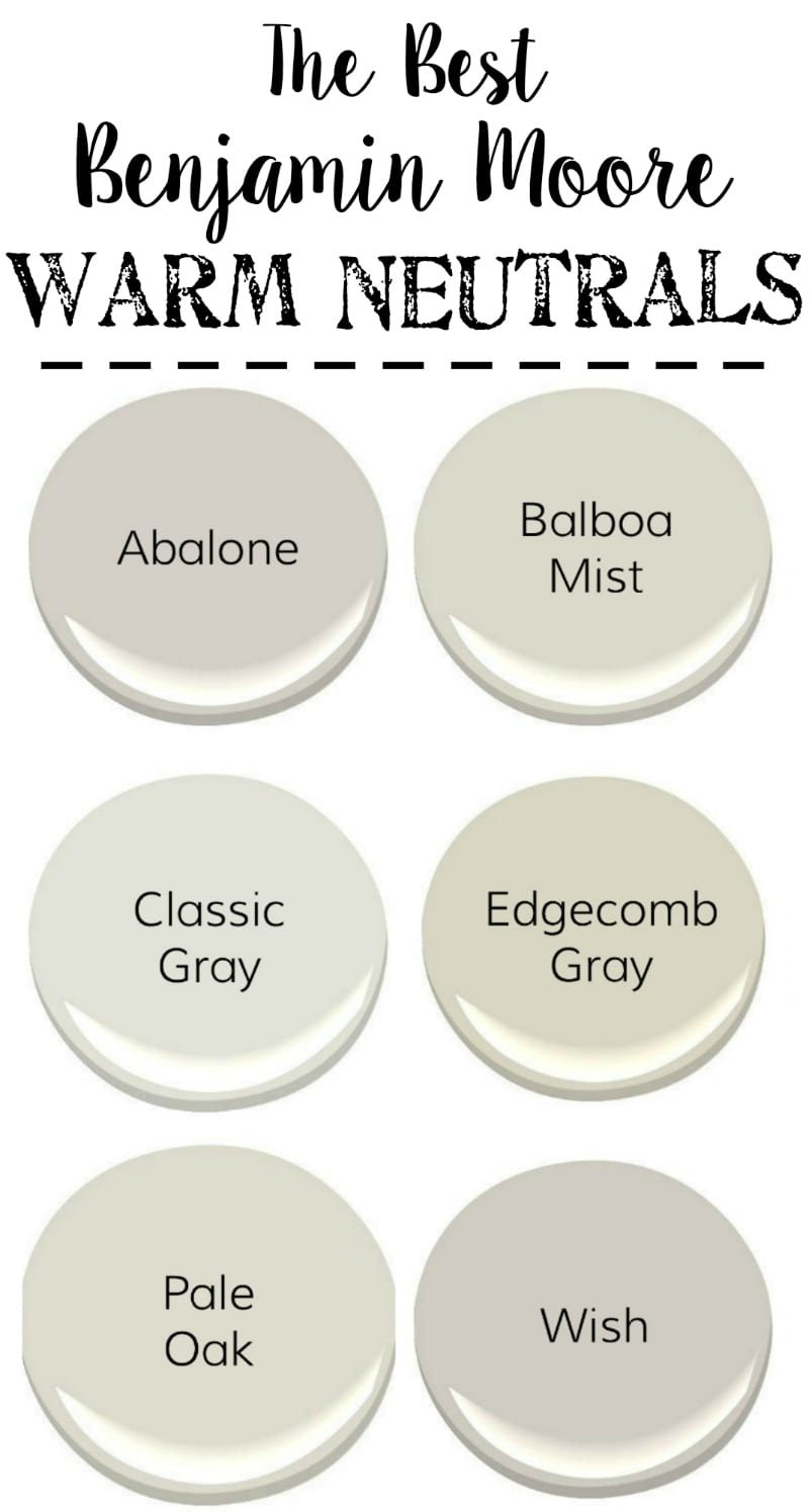 The Best Neutral Paint Colors | unigumushane.com - The best neutral paint colors from Benjamin Moore with cool grays, warm grays, whites, and darks to create a designer palette for your home.