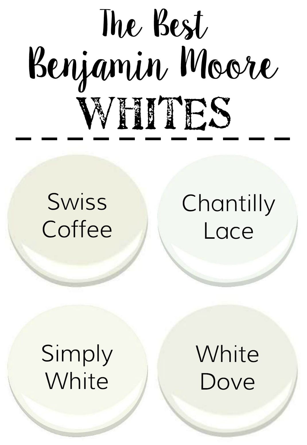 The Best Neutral Paint Colors | unigumushane.com - The best neutral paint colors from Benjamin Moore with cool grays, warm grays, whites, and darks to create a designer palette for your home.