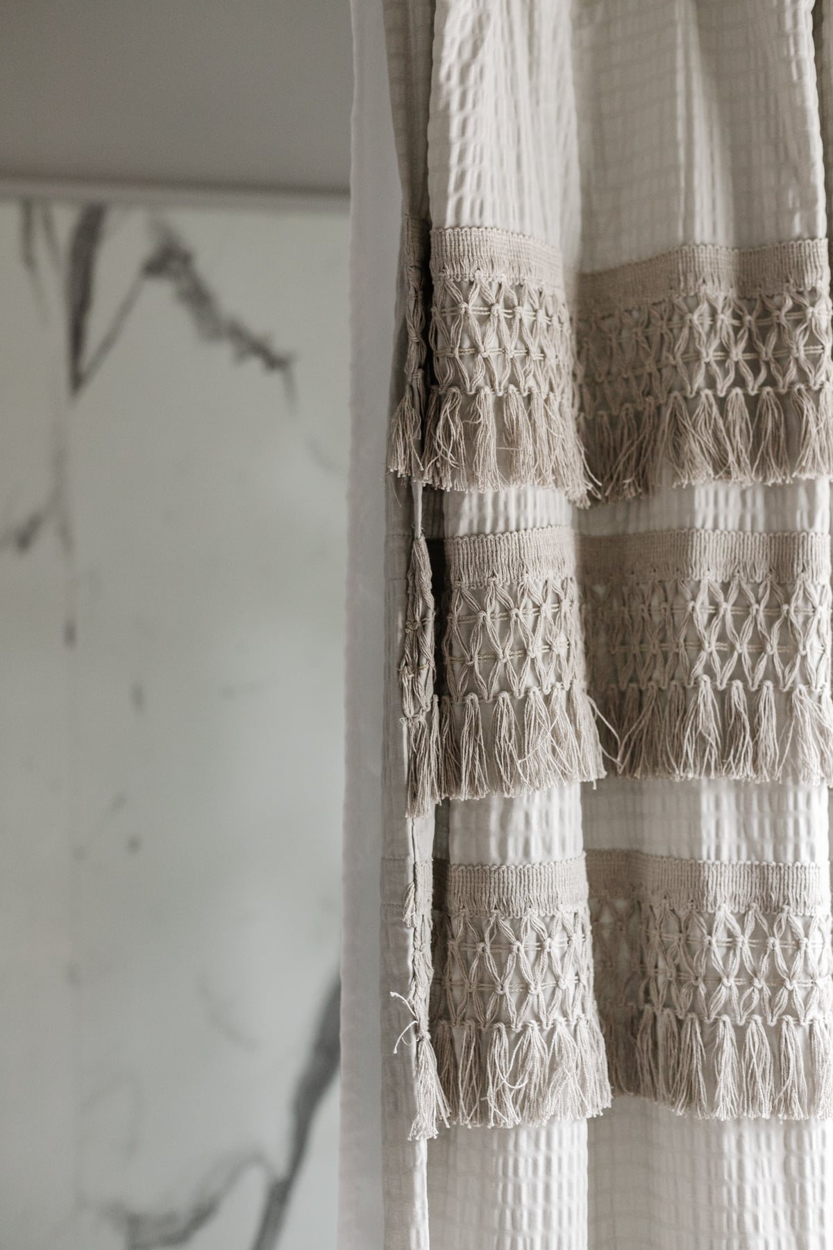 gray shower curtain