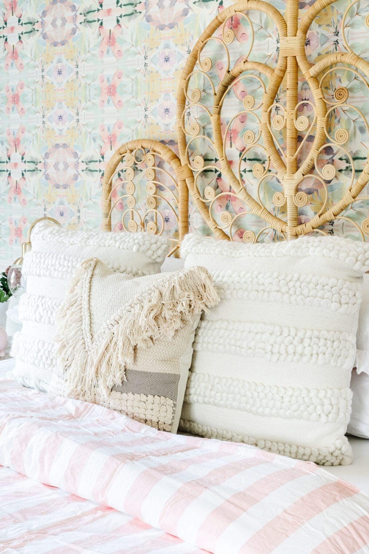 A little girl bedroom gets a big girl update using a few boho furniture swaps, DIY geology art, and glam accents.
