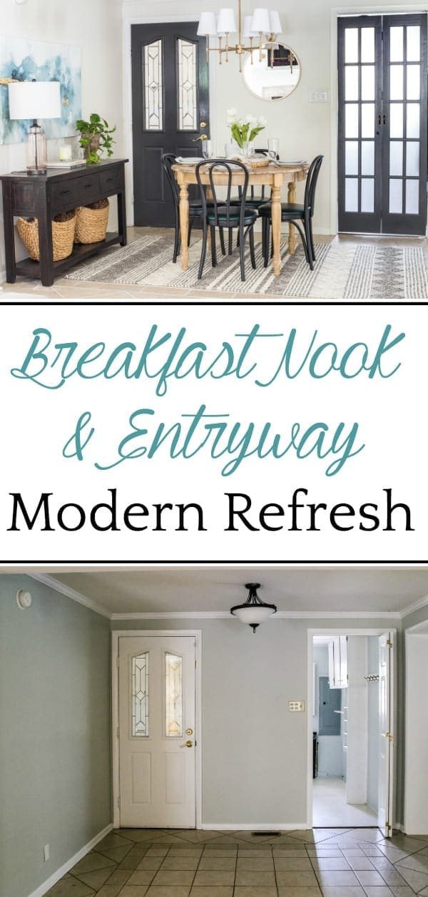 Breakfast Nook Refresh Makeover | How a small, oddly laid out breakfast nook entryway got a makeover to maximize on storage, function, traffic flow, and modern style.