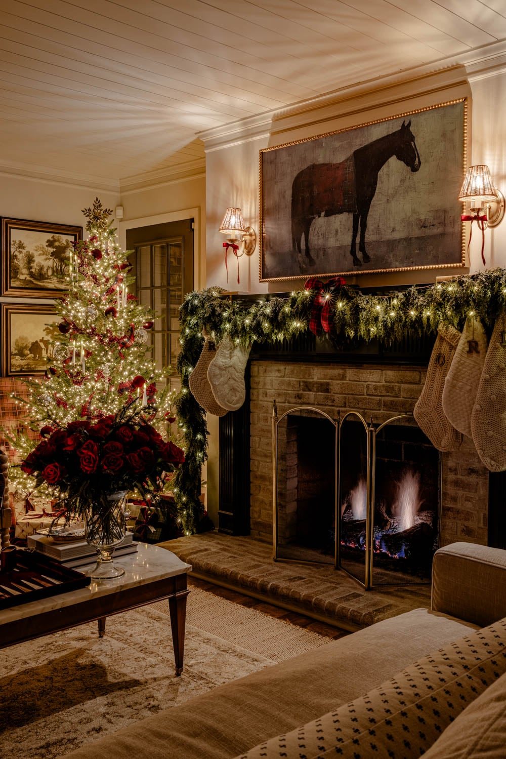 modern traditional candlelight christmas home tour