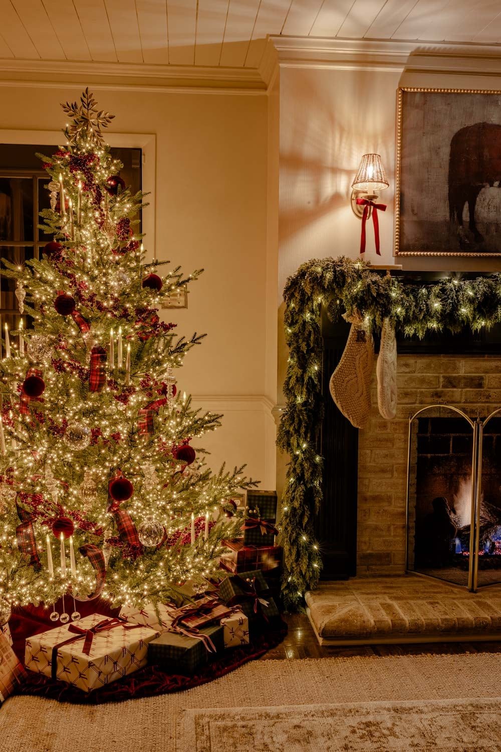 modern traditional candlelight christmas home tour