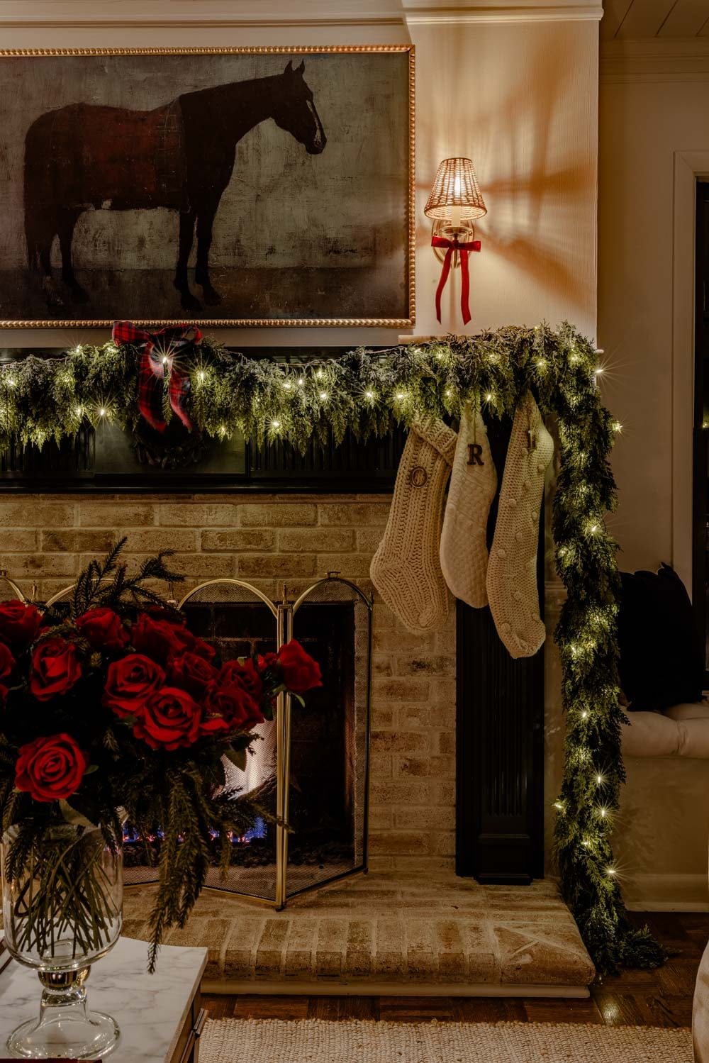 modern traditional candlelight christmas home tour