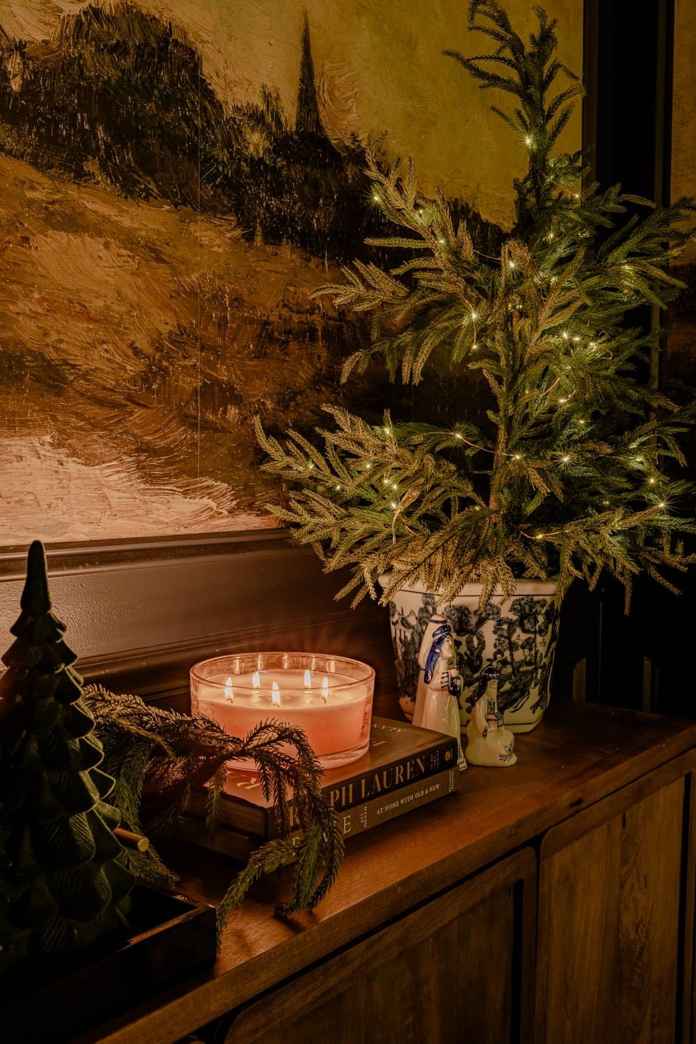 modern traditional candlelight christmas home tour