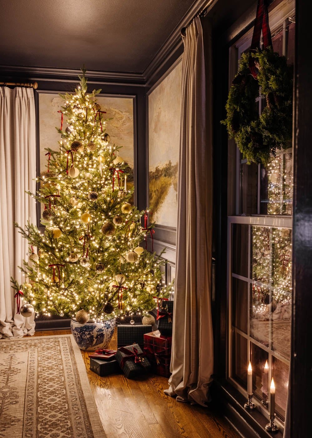 modern traditional candlelight christmas home tour
