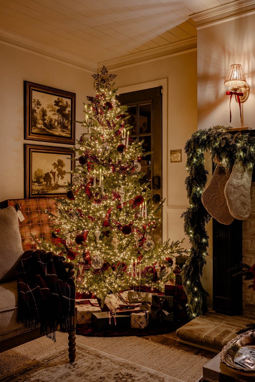 modern traditional candlelight christmas home tour