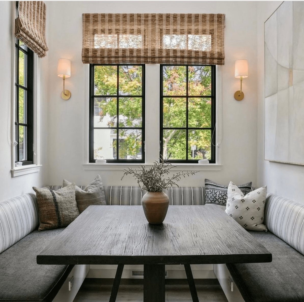 U Shaped Banquette and Dining Table