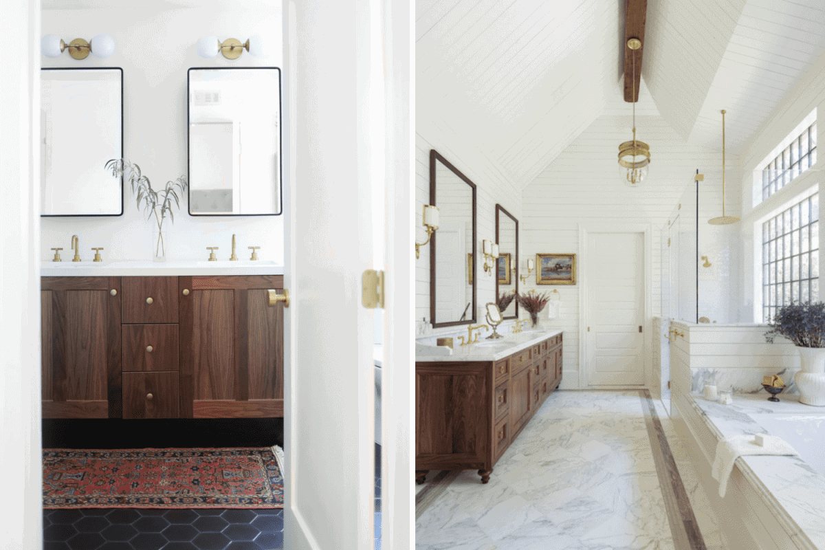 rug vs no rug in a bathroom