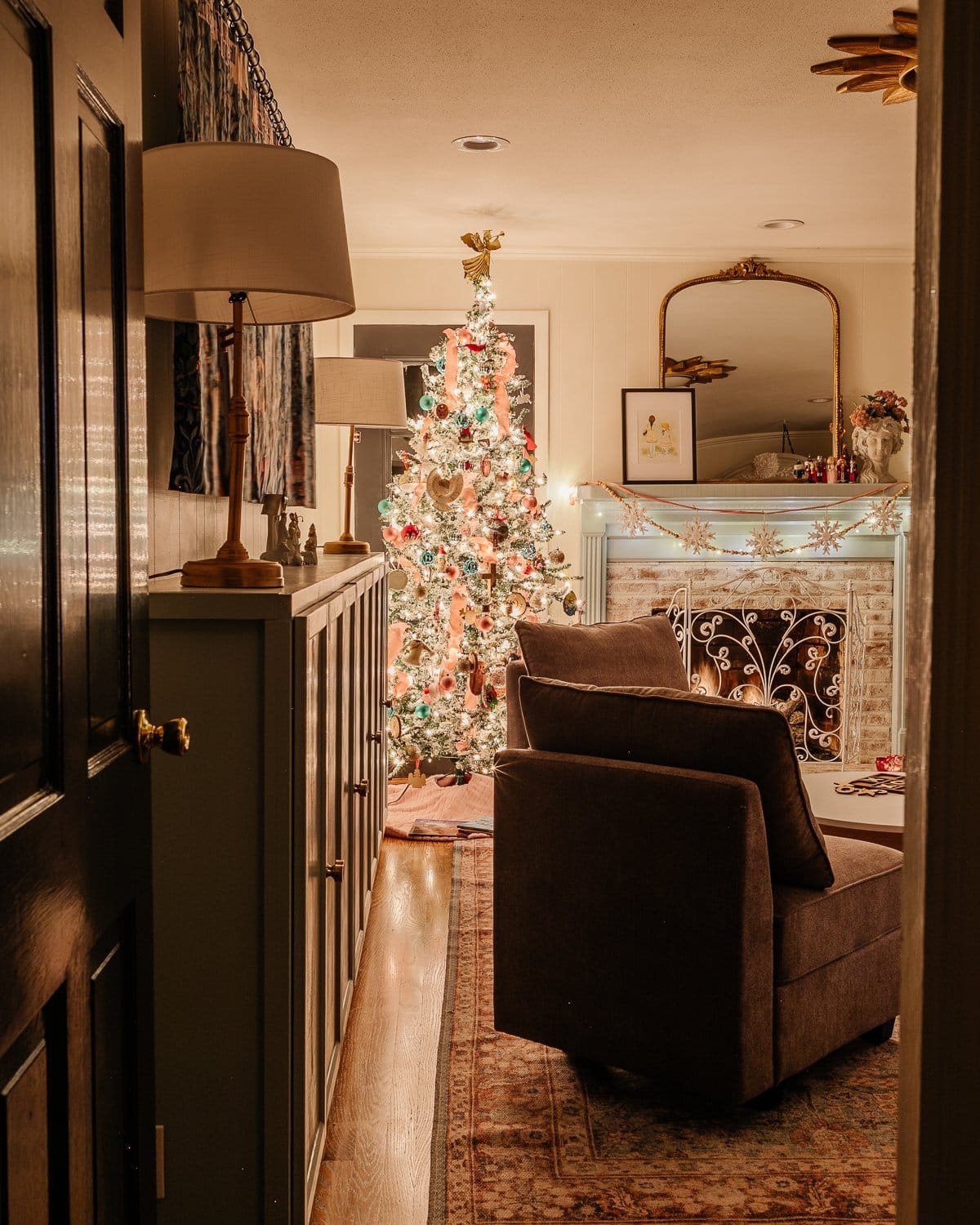 Christmas playroom at night
