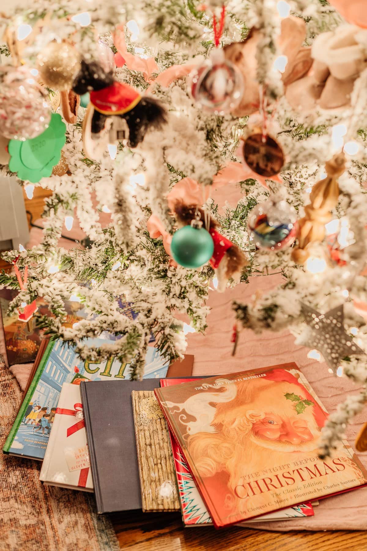 playroom Christmas tree at night