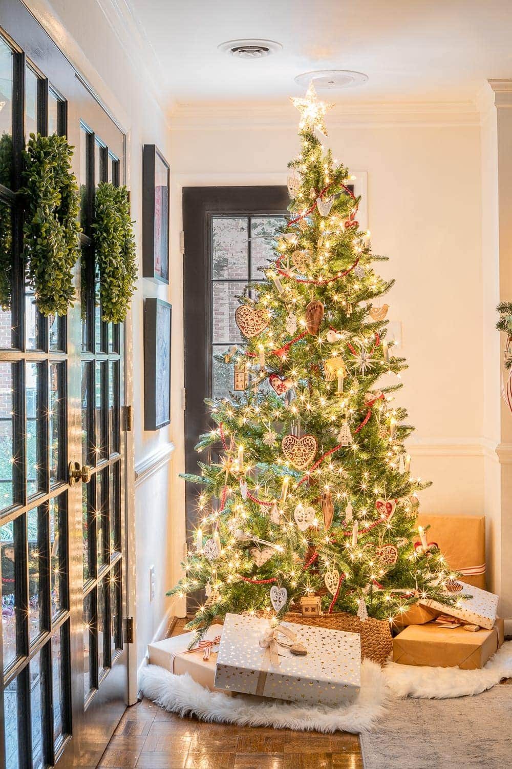 Christmas tree at night