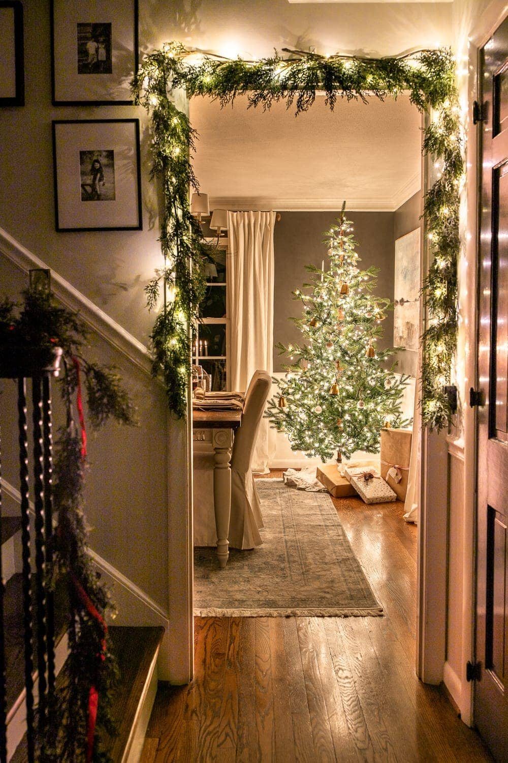 Christmas tree at night