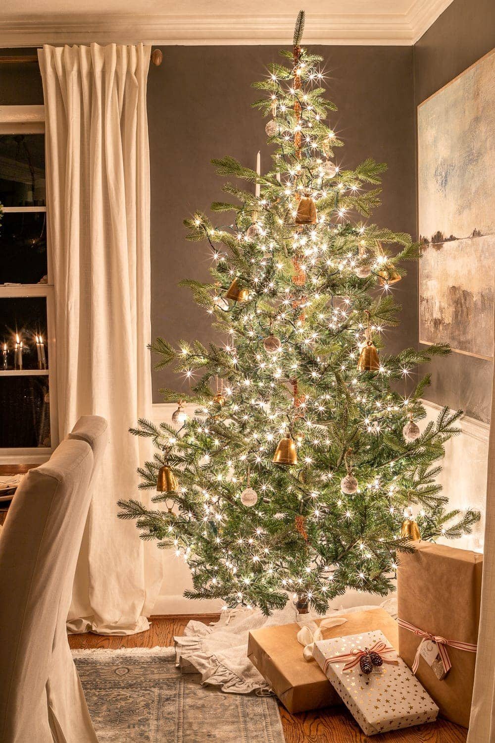 Christmas tree at night