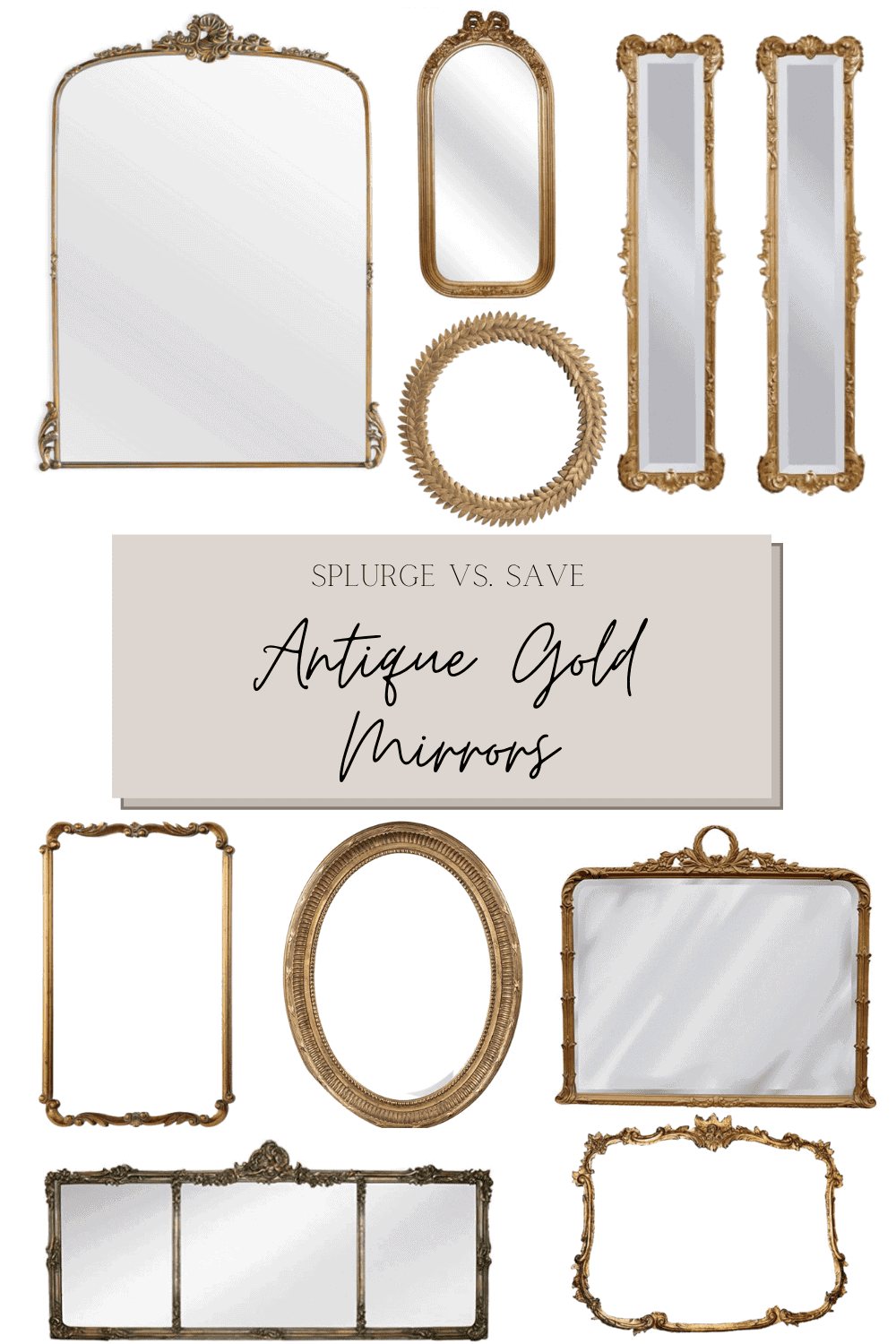 antique gold mirrors