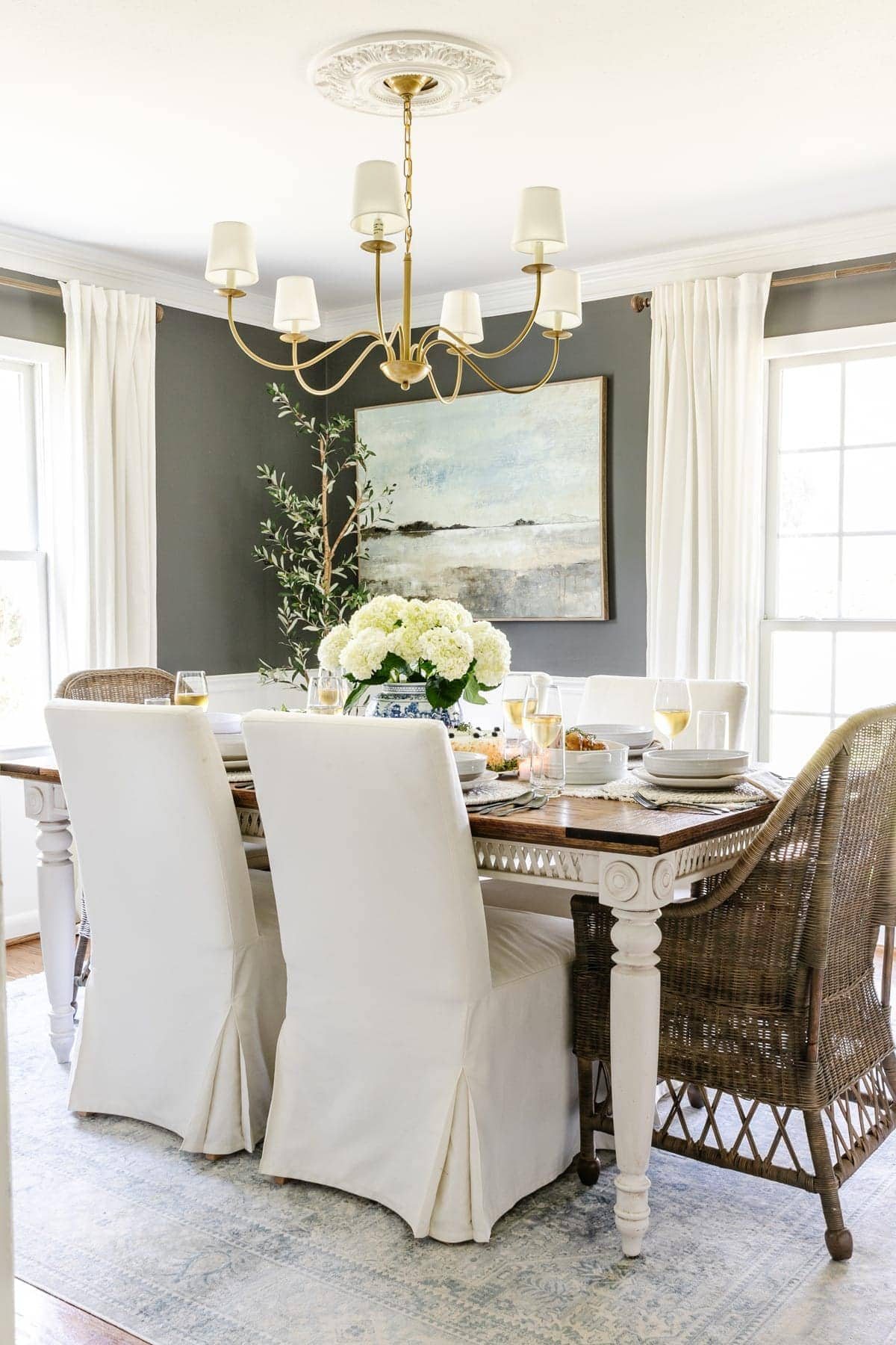 modern traditional dining room