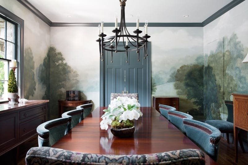 Charlotte Terrell mural in a dining room