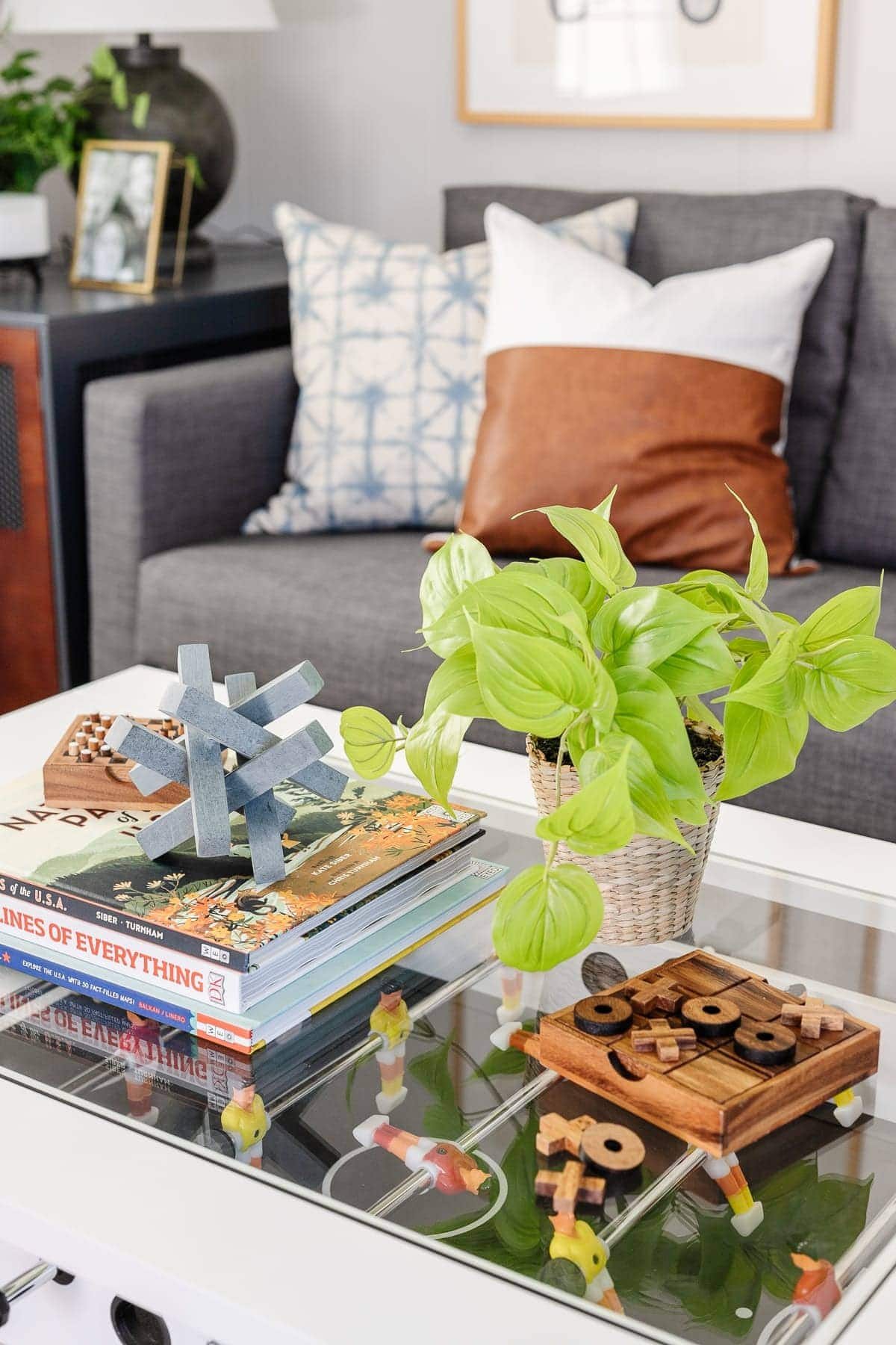 rec room coffee table decor ideas
