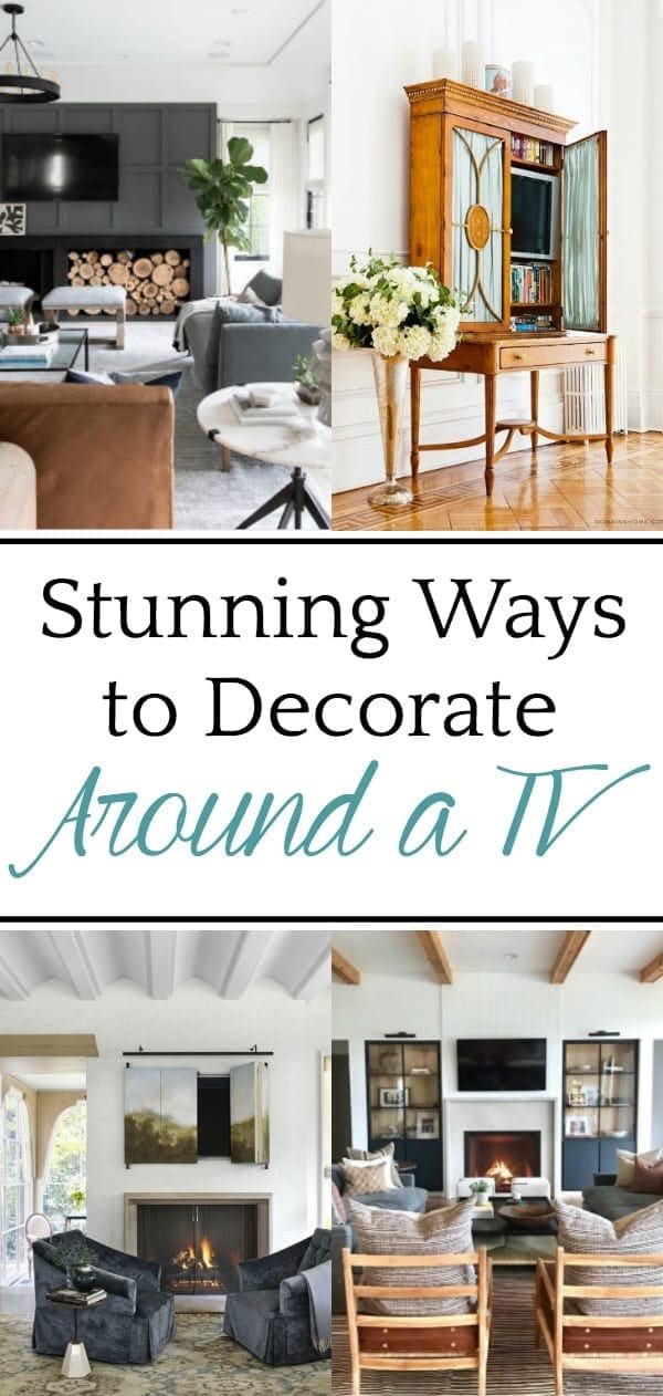 12 Ideas to Decorate Around a TV | A list of decorating solutions to hide and blend your television to make it work beautifully in any room.