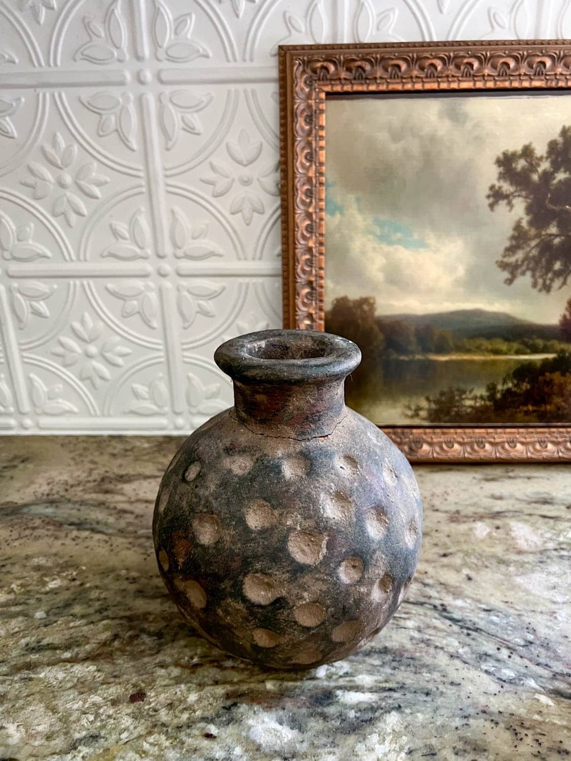 terracotta vase from the thrift store