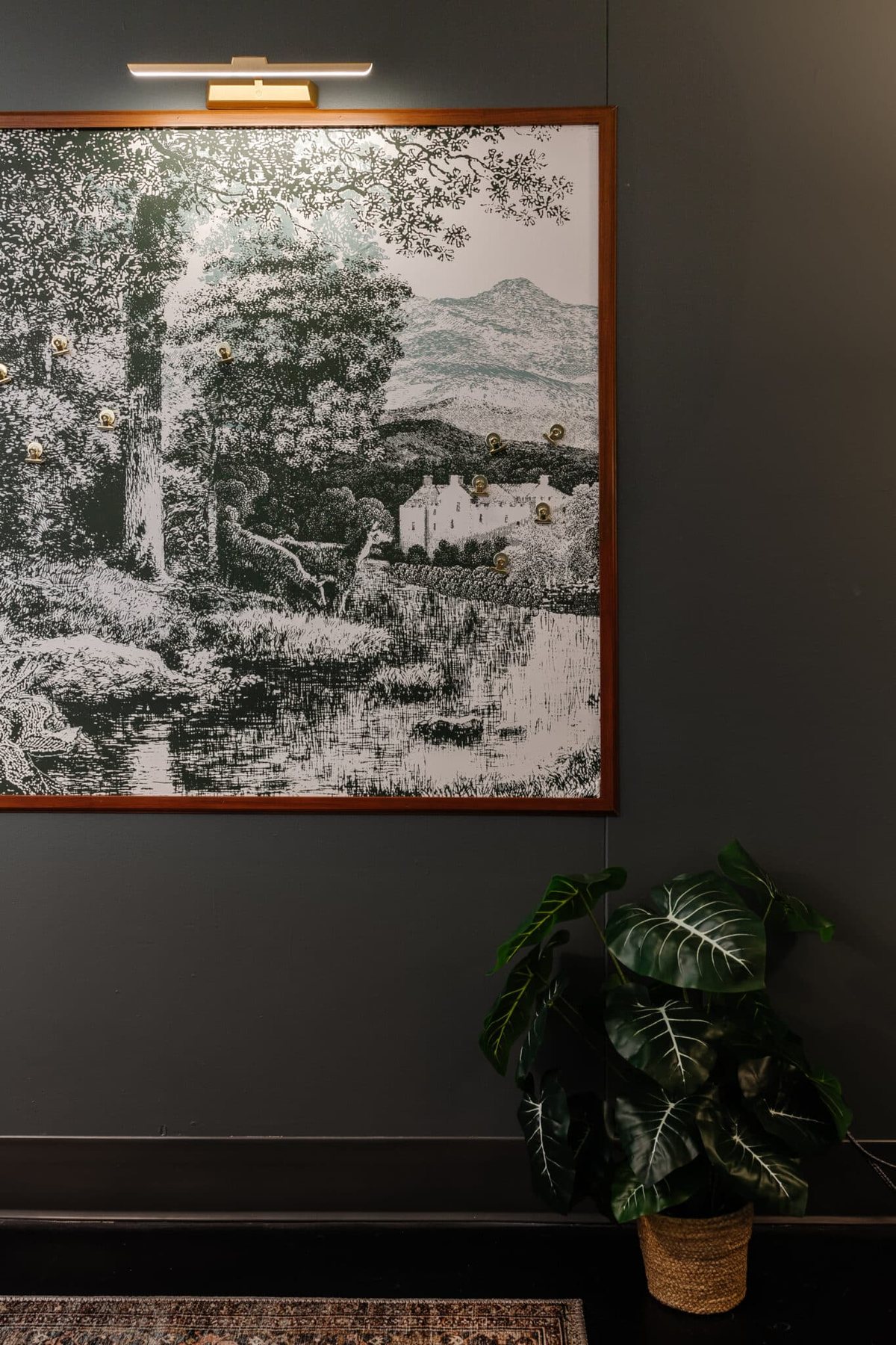 framed art turned into a memo board