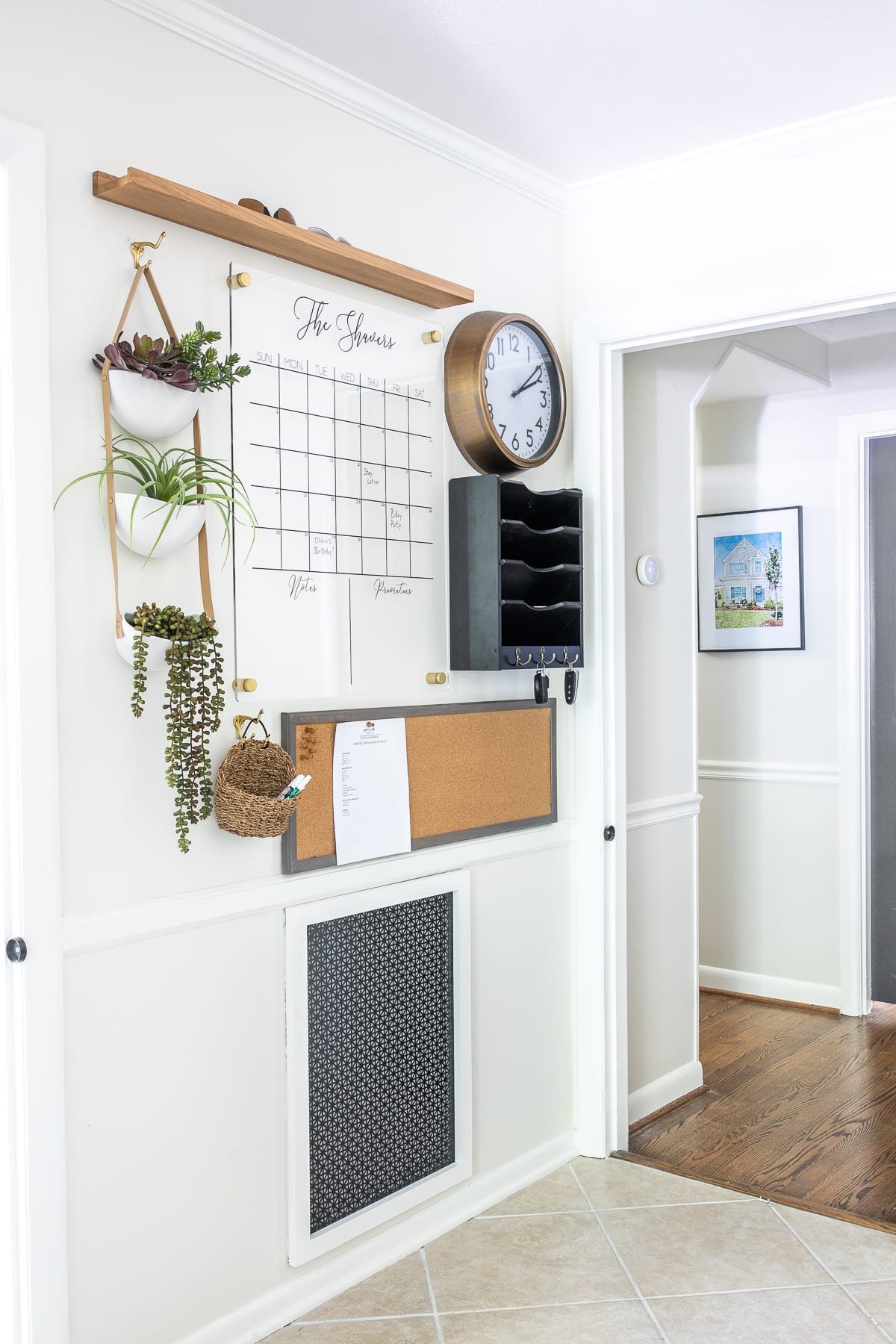 Command Center Wall Organizer and DIY Air Return Vent Cover