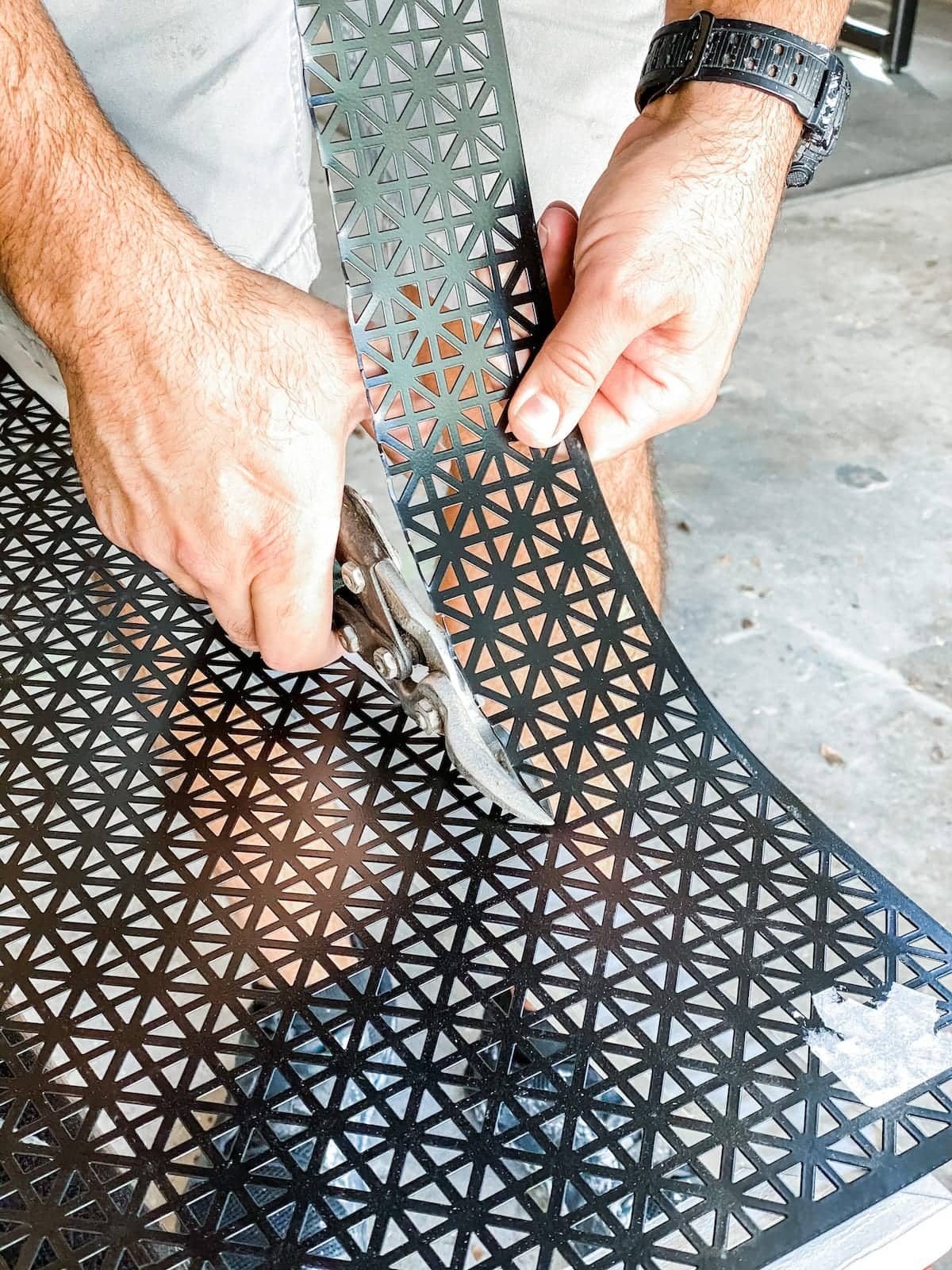 DIY vent cover using decorative sheet metal