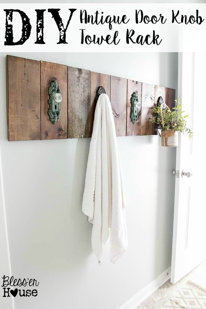 DIY Antique Door Knob Towel Rack | Unigumushane