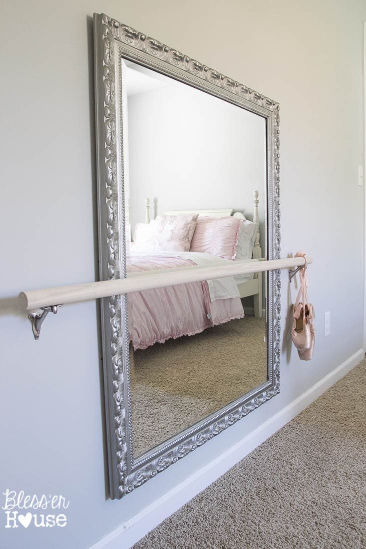 DIY Ballet Barre and How to Hang a Heavy Mirror | Unigumushane