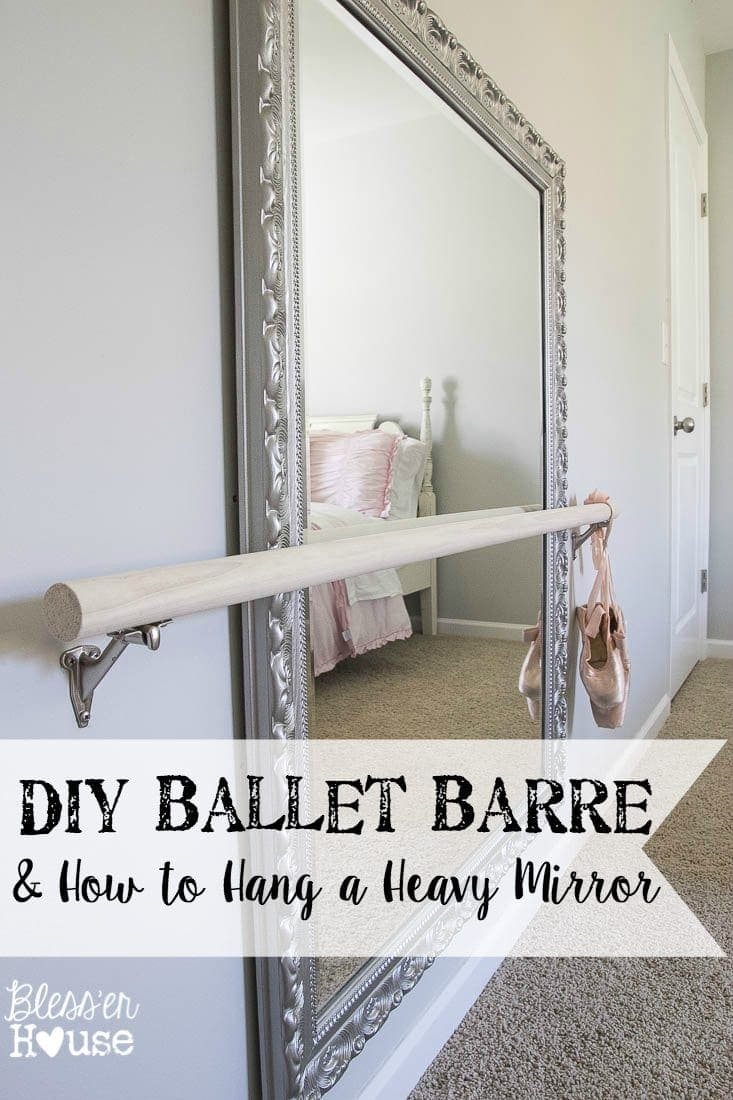 DIY Ballet Barre and How to Hang a Heavy Mirror | Unigumushane
