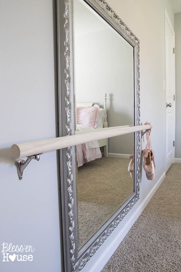 DIY Ballet Barre and How to Hang a Heavy Mirror | Unigumushane