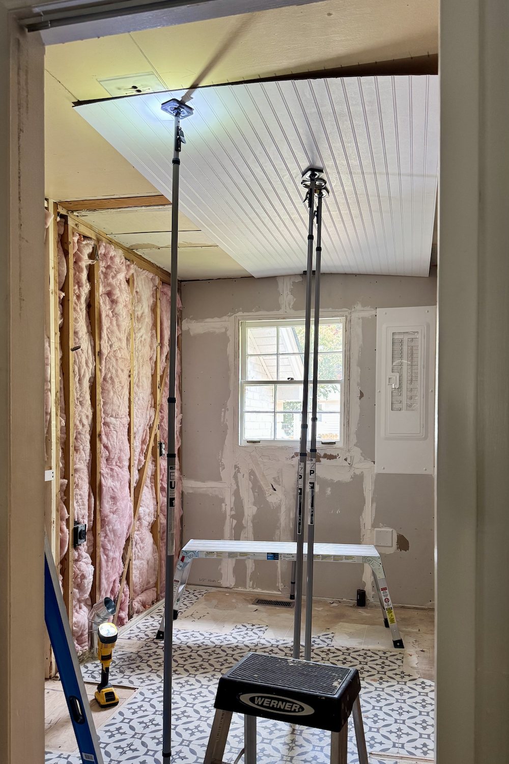 diy beadboard wall
