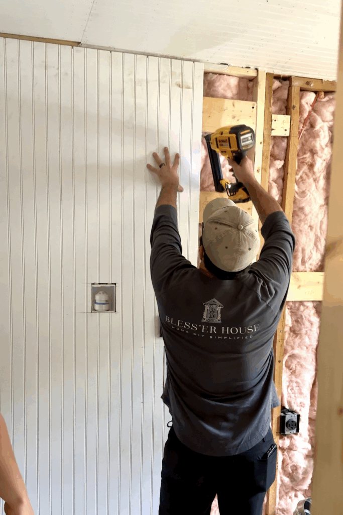 DIY Beadboard Wall Paneling + Why We Skipped Using Drywall