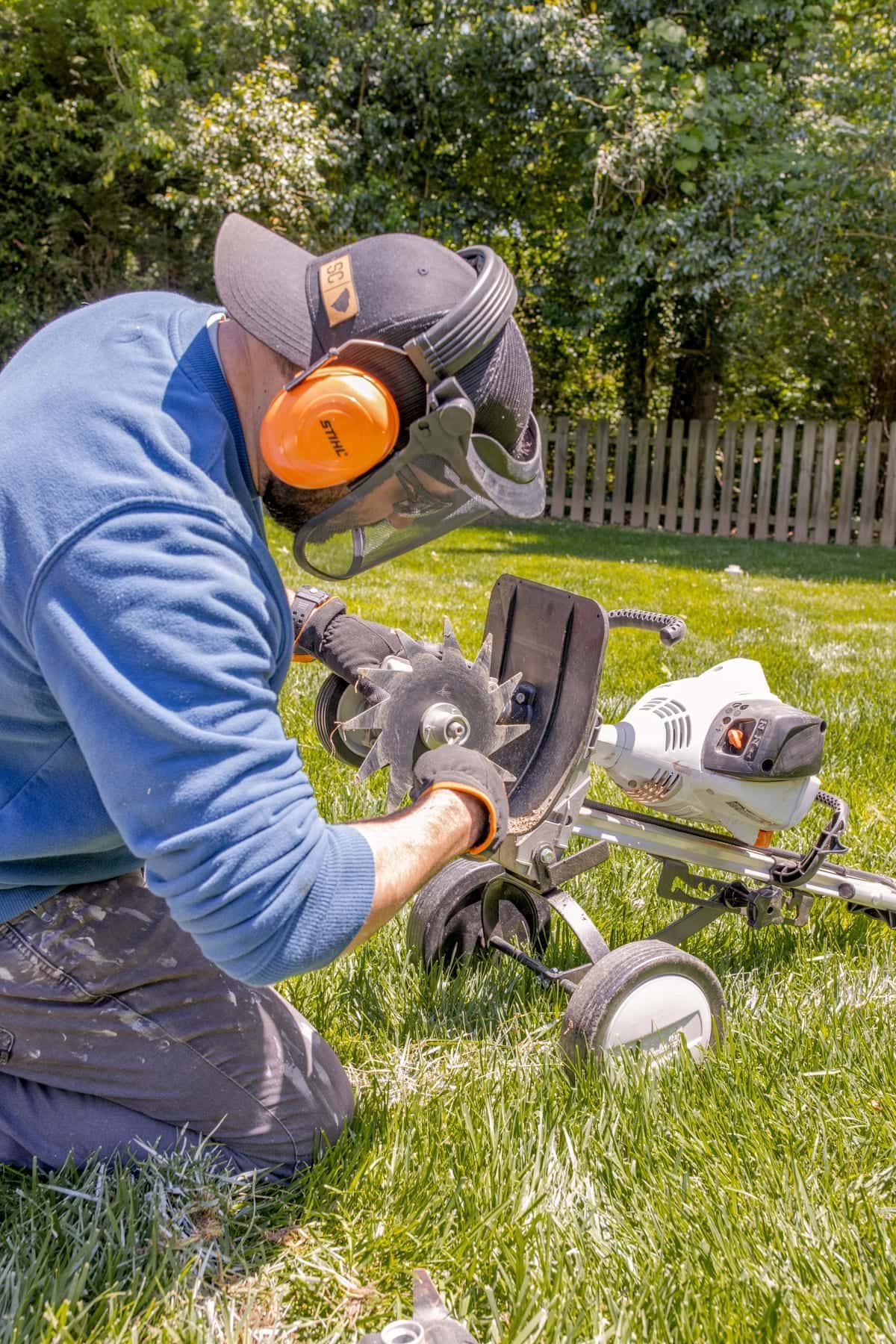 changing attachments on a STIHL Yard Boss