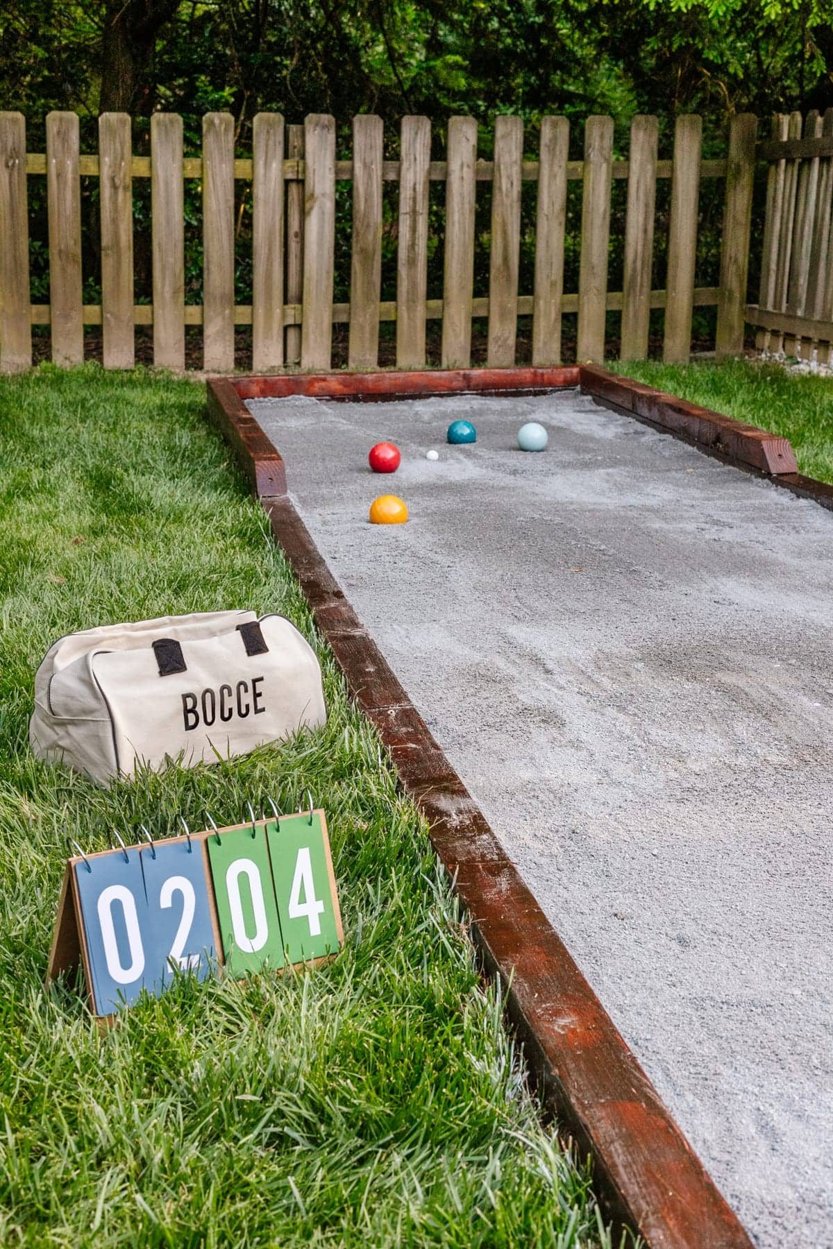 bocce ball court finished