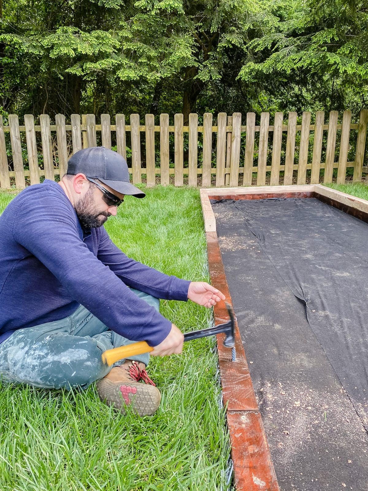 building a bocce ball court frame