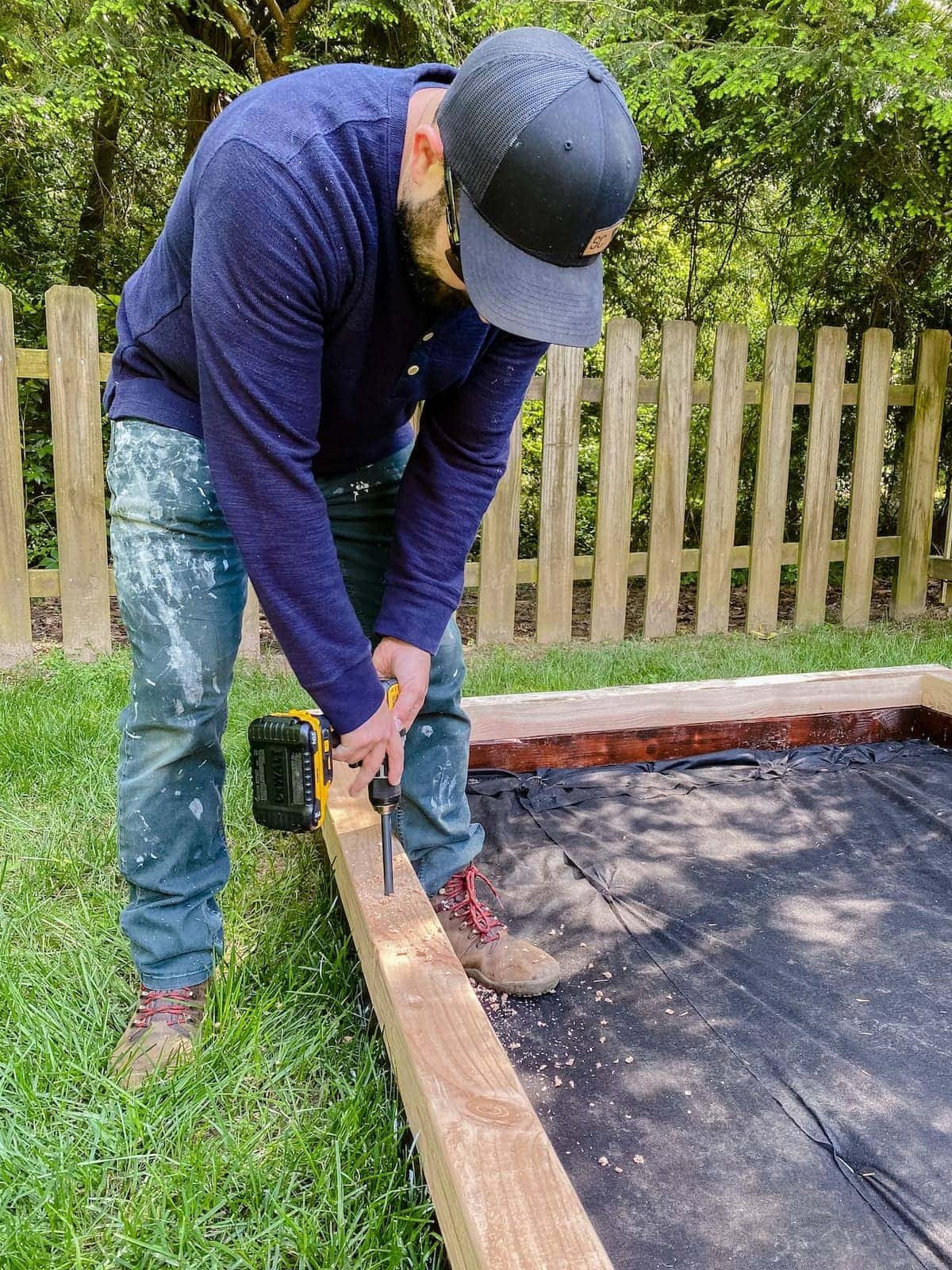 building a bocce ball court frame